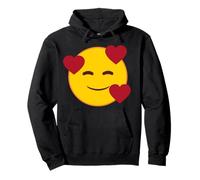 Ufficiale Emoji Cuori Galleggianti Giallo Smile Face Felpa con Cappuccio