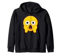 Ufficiale Emoji Fear Scream Yellow Smile Face Halloween Felpa con Cappuccio