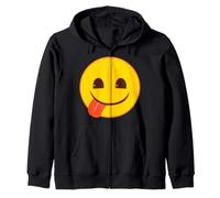 Ufficiale Emoji Linguetta Sorridente Giallo Smile Face Felpa con Cappuccio