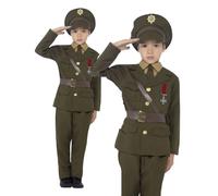 Ufficiale Esercito Costume Ragazzi Guerra Soldato Scuola Vestito Bambini
