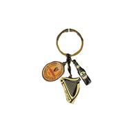 Ufficiale Guinness Multi-Charm Portachiavi con Bottiglia, Logo e Arpa Ciondoli