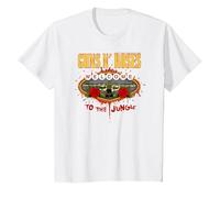 Ufficiale Guns N' Roses Benvenuti nella Giungla Classic Rock Maglietta, Bambini, Bianco, 10 Anni