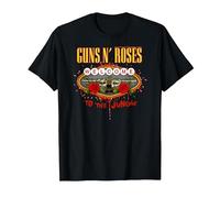 Ufficiale Guns N' Roses Benvenuti nella Giungla Classic Rock Maglietta, Uomo, Nero, L