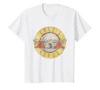 Ufficiale Guns N' Roses Logo Vintage Bianca Maglietta