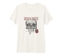 Ufficiale Guns 'n' Roses Skull Rose Maglietta Premium