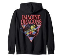 Ufficiale Imagine Dragons Bones Logo Rock Band Pop Retro Felpa con Cappuccio