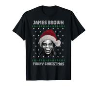Ufficiale James Brown Funky Christmas Singing Santa Hat Maglietta