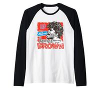 Ufficiale James Brown Rock And Roll Legend Artwork Maglia con Maniche Raglan