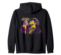 Ufficiale James Brown Soul Music Microphone Pose Felpa con Cappuccio
