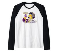 Ufficiale James Brown Soul Music Microphone Pose Maglia con Maniche Raglan