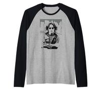Ufficiale John Lennon Vintage retrò Rock Legend 70s Maglia con Maniche Raglan