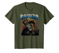 Ufficiale Pantera Cowboys from Hell Metal Vintage Band Maglietta, Bambini, Oliva, 10 Anni