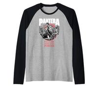 Ufficiale Pantera Vulgar Display of Power Heavy Metal Band Maglia con Maniche Raglan