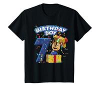 Ufficiale Paw Patrol Chase Birthday Boy Age 7 Maglietta