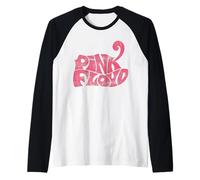 Ufficiale Pink Floyd Logo Retro Rock Progressivo Vintage Maglia con Maniche Raglan