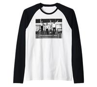 Ufficiale Pink Floyd Photo Black And White Maglia con Maniche Raglan