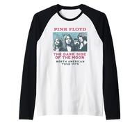 Ufficiale Pink Floyd Tan DSOTM 1973 Tour Maglia con Maniche Raglan