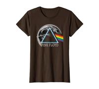 Ufficiale Pink Floyd The Dark Side of The Moon Rock Band Maglietta, Donna, Marrone, M