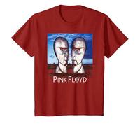 Ufficiale Pink Floyd The Division Bell Rock Maglietta, Bambini, Mirtillo Rosso, 4 Anni