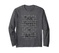 Ufficiale Pink Floyd The Wall Album Cover Grigio Scuro Maglia a Manica