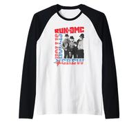 Ufficiale Run DmC Hollis Crew Hip Hop Rap Band Vintage retrò Maglia con Maniche Raglan