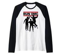 Ufficiale Run DmC Jump Design Hip Hop Legends Maglia con Maniche Raglan