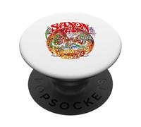 Ufficiale Saxon Forever Free Heavy Metal Band Vintage PopSockets PopGrip Adesivo