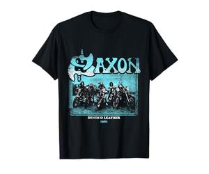 Ufficiale Saxon Never Surrender Heavy Metal Band Retro Maglietta