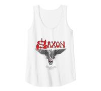 Ufficiale Saxon The Eagle Has Landed Heavy Metal Band Musica Canotta, Donna, Bianco, M