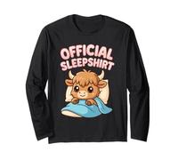 Ufficiale Sleepshirt Divertente Highland Mucche Amante Donne Ragazze Maglia a Manica