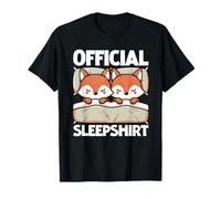 Ufficiale Sleepshirt Fox Sleeping Animals Sarcastico Maglietta