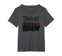 Ufficiale Slipknot Choir Unsainted Metal Band Vintage retrò Maglietta, Donna Plus-Size, Grigio Scuro, 5X
