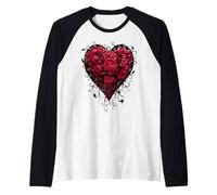 Ufficiale Spiral Bleeding Heart Gothic Fantasy Maglia con Maniche Raglan