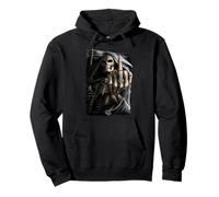 Ufficiale Spiral Bone Finger Skeleton Gothic Fantasy Felpa con Cappuccio