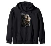 Ufficiale Spiral Bone Finger Skeleton Gothic Fantasy Felpa con Cappuccio