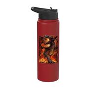 Ufficiale Spiral Draconis Flame Gothic Fantasy Stainless Steel Insulated Water Bottle