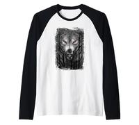 Ufficiale Spiral Forest Wolf Gothic Fantasy Maglia con Maniche Raglan