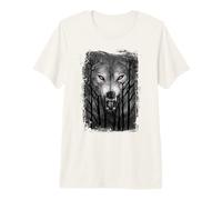 Ufficiale Spiral Forest Wolf Gothic Fantasy Maglietta Premium
