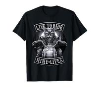 Ufficiale Spiral Nine Lives Motorcycle Rider Gothic Fantasy Maglietta