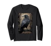 Ufficiale Spiral Raven Wise Gothic Fantasy Maglia a Manica