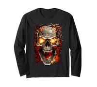 Ufficiale Spiral Skull Blast Gothic Fantasy Maglia a Manica