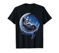 Ufficiale Spiral Velvet Moon Cat Gothic Fantasy Maglietta