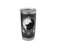 Ufficiale Spiral Wolf Chi Yin Yang Gothic Fantasy Bicchiere termico in acciaio inox doppia parete