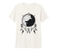 Ufficiale Spiral Wolf Chi Yin Yang Gothic Fantasy Maglietta Premium
