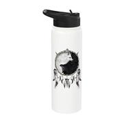 Ufficiale Spiral Wolf Chi Yin Yang Gothic Fantasy Stainless Steel Insulated Water Bottle