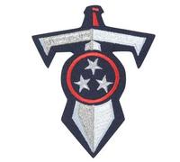 Ufficiale Tennessee Titans Team Logo Maglia Toppa NFL Blu Sfondo (Piccolo)