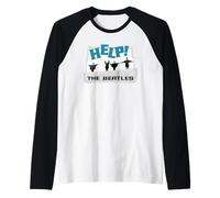Ufficiale The Beatles Help Album Cover Musica Pop Rock Band Maglia con Maniche Raglan