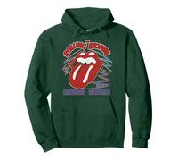 Ufficiale The Rolling Stones 1994 Tongue Verde Scuro Felpa con Cappuccio