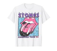 Ufficiale The Rolling Stones American Tour 81 Bianco Retro Maglietta