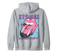 Ufficiale The Rolling Stones American Tour 81 Grigio per Fan Felpa con Cappuccio